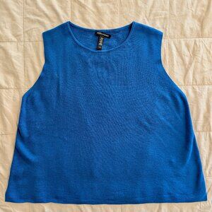 Eileen Fisher Dark Blue Sleeveless Knit Shell Top